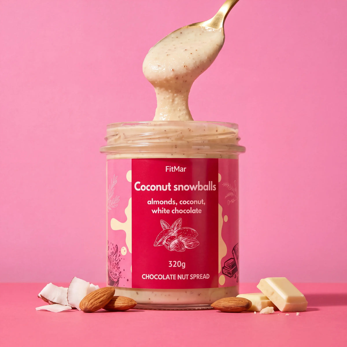 Kokosballetjes crème
